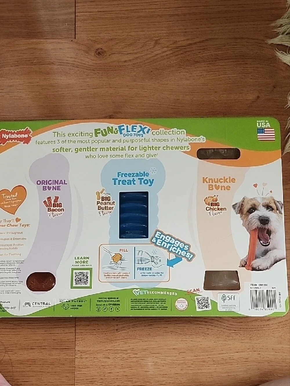 Fun & Flex Dog Toys - Blue, White, Orange (3-Pack)